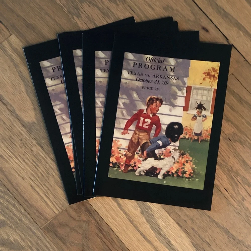 Vintage Texas Football Poster Print Notecards
